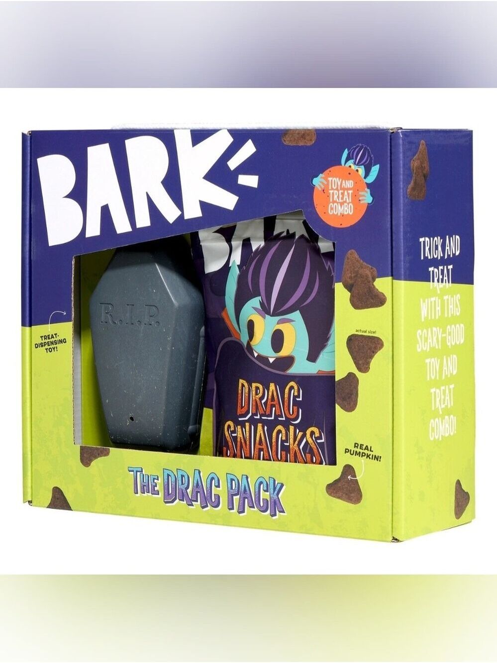 NIB Bark Drac Pack Treats & Toy Combo #DGT2